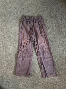 Relaxed Drawstring Chino Pants in Dusty Purple